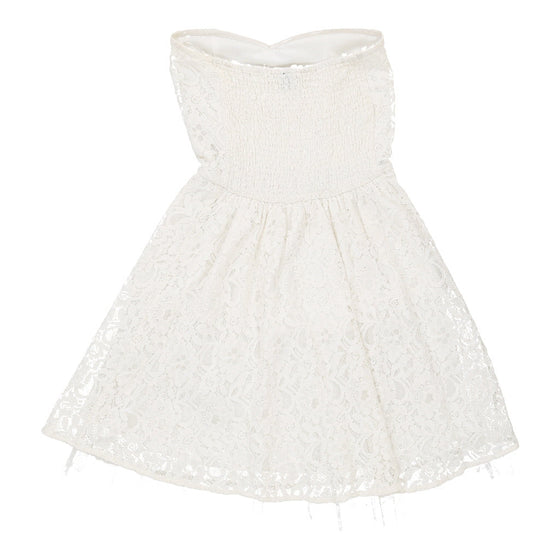Vintage Pimkie Strapless Dress - Small White Cotton strapless dress Pimkie   