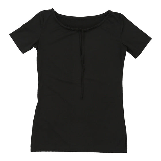 Vintage Unbranded T-Shirt - XS Black Polyester t-shirt Unbranded   