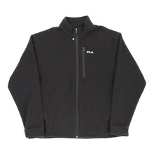  Vintage Fila Track Jacket - Large Black Polyester track jacket Fila   