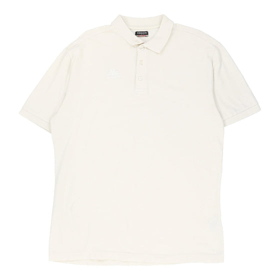 Vintage Kappa Polo Shirt - 2XL Cream Cotton polo shirt Kappa   