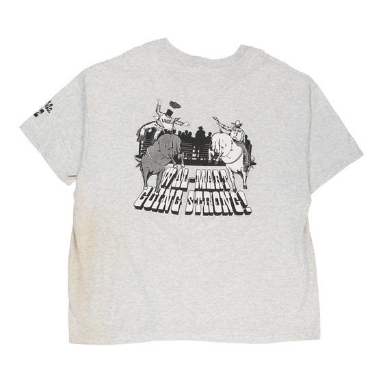 Walmart Hanes Graphic T-Shirt - 2XL Grey Cotton t-shirt Hanes   