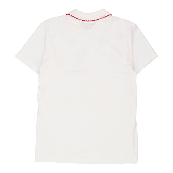 USA Fruit Of The Loom Embroidered Polo Shirt - Medium White Cotton polo shirt Fruit Of The Loom   