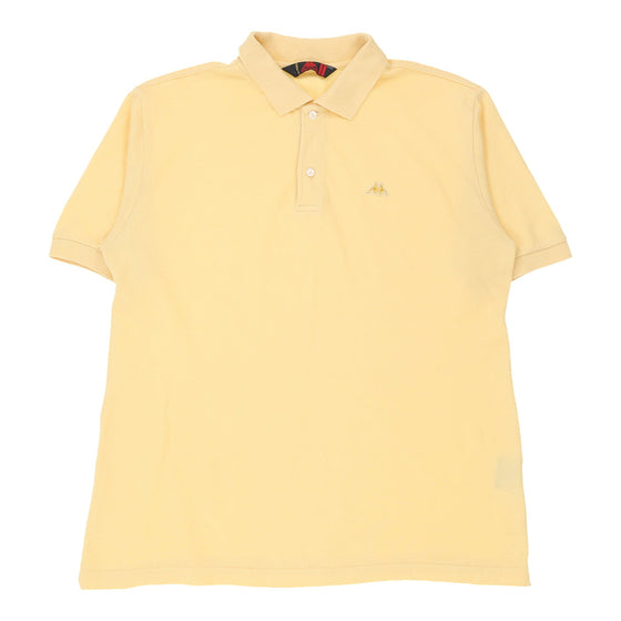 Vintage Kappa Polo Shirt - Medium Yellow Cotton polo shirt Kappa   