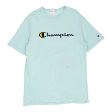  Champion Spellout T-Shirt - Large Blue Cotton t-shirt Champion   