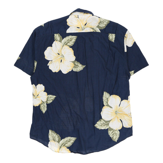 Nautica Floral Hawaiian Shirt - Large Navy Cotton hawaiian shirt Nautica   