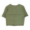 Unbranded Cropped T-Shirt - Small Green Viscose Blend t-shirt Unbranded   