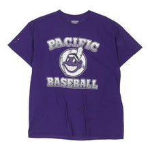  Vintage Pacific Baseball Gildan T-Shirt - Large Purple Cotton t-shirt Gildan   