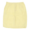 Vintage Iceberg Pleated Skirt - 27W UK 8 Yellow Silk Blend pleated skirt Iceberg   