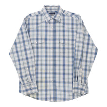  Vintage Wrangler Check Shirt - Large Blue Cotton check shirt Wrangler   