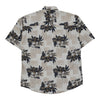 Weathered Dye Crossings Hawaiian Shirt - Medium Beige Cotton hawaiian shirt Weathered Dye Crossings   