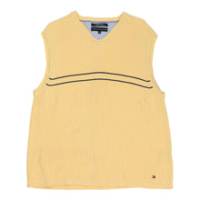  Tommy Hilfiger V-Neck Sweater Vest - XL Yellow Cotton sweater vest Tommy Hilfiger   