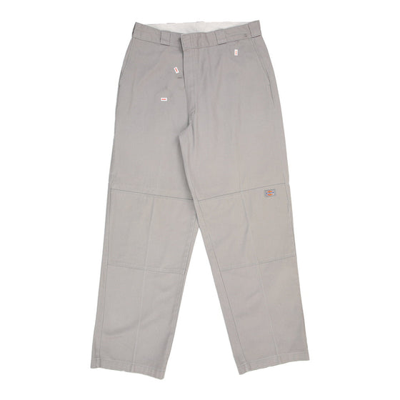 Double Knee Dickies Trousers - 37W 33L Grey Cotton Blend trousers Dickies   