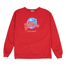  Las Vegas Planet Hollywood Spellout Sweatshirt - Medium Red Cotton Blend sweatshirt Planet Hollywood   