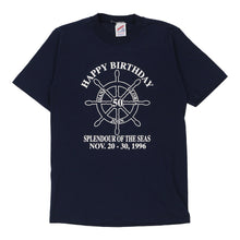 Happy Birthday/Anniversary 1996 Jerzees T-Shirt - Medium Navy Cotton t-shirt Jerzees   