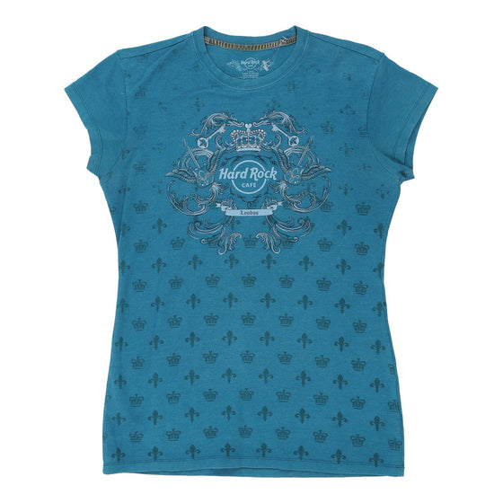London Hard Rock Cafe Spellout T-Shirt - Large Blue Cotton t-shirt Hard Rock Cafe   