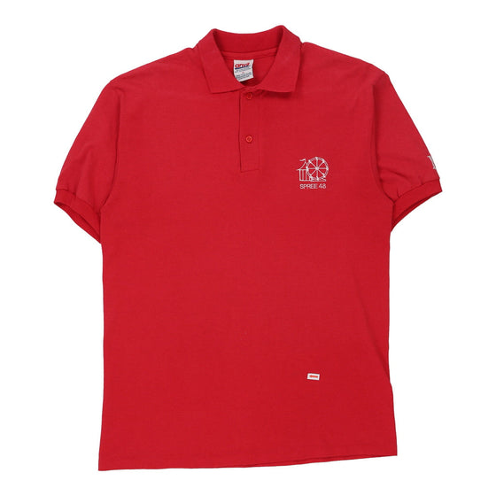 Anvil Polo Shirt - Medium Red Cotton polo shirt Anvil   