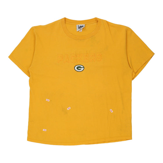 Green Bay Packers Lee Sport NFL T-Shirt - XL Yellow Cotton t-shirt Lee Sport   