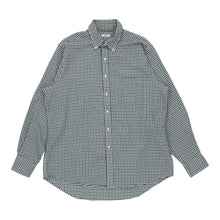  Izod Checked Check Shirt - Large Green Cotton check shirt Izod   