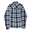 Identic Checked Flannel Shirt - Large Blue Polyester flannel shirt Identic   