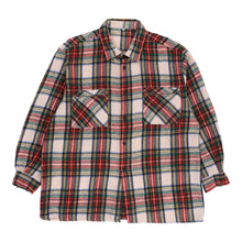  Unbranded Checked Overshirt - 2XL White Polyester overshirt Unbranded   