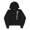 Champion Cropped Hoodie - Large Black Cotton hoodie Champion   