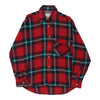Azzura Casual Checked Flannel Shirt - Small Red Polyester Blend flannel shirt Azzura Casual   