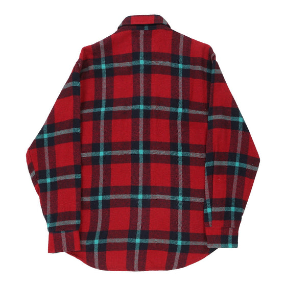 Azzura Casual Checked Flannel Shirt - Small Red Polyester Blend flannel shirt Azzura Casual   