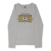 Green Bay Packers Reebok NFL Long Sleeve T-Shirt - Medium Grey Cotton long sleeve t-shirt Reebok   