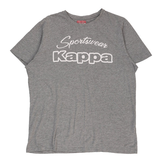 Kappa Spellout T-Shirt - XL Grey Cotton t-shirt Kappa   