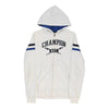 Champion Spellout Hoodie - Small White Cotton Blend hoodie Champion   