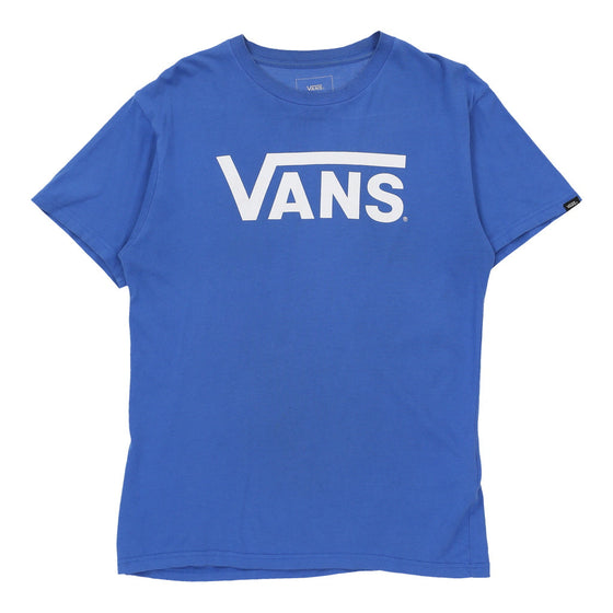 Vans Spellout T-Shirt - Small Blue Cotton t-shirt Vans   