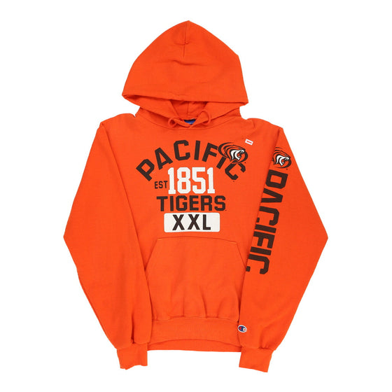 Pacific Tigers Champion Hoodie - Small Orange Cotton Blend hoodie Champion   