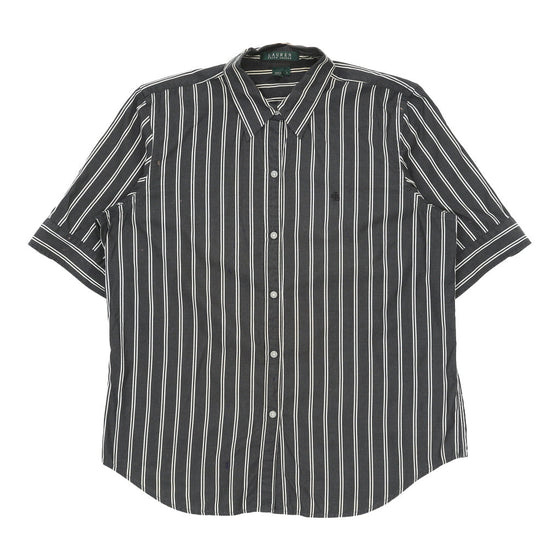 Ralph Lauren Striped Short Sleeve Shirt - Large Black Cotton short sleeve shirt Ralph Lauren   