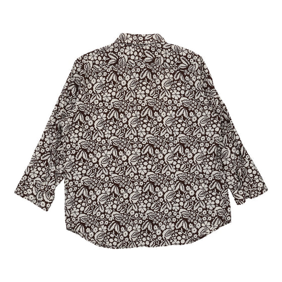 Ralph Lauren Floral Patterned Shirt - Large Brown Cotton patterned shirt Ralph Lauren   