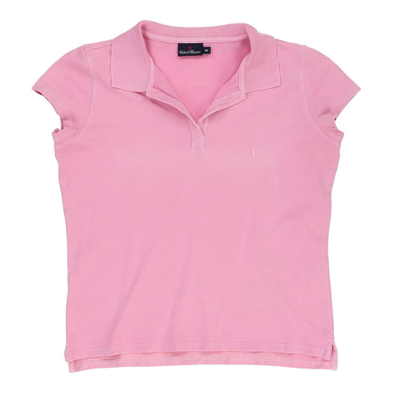Conte Of Florence V-Neck Polo Shirt - Medium Pink Cotton polo shirt Conte Of Florence   