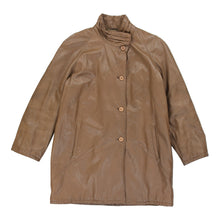  Vintage Unbranded Leather Jacket - Large Brown Leather leather jacket Unbranded   