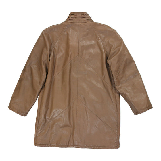 Vintage Unbranded Leather Jacket - Large Brown Leather leather jacket Unbranded   