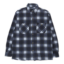  Level One Checked Flannel Shirt - Medium Navy Cotton flannel shirt Level One   