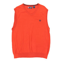  Vintage Chaps Ralph Lauren Sweater Vest - Large Orange Cotton sweater vest Chaps Ralph Lauren   
