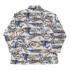 Unbranded Animal Print Flannel Shirt - 2XL Blue Polyester flannel shirt Unbranded   