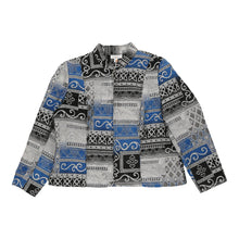  Vintage Dressbarn Jacket - XL Blue Cotton jacket Dressbarn   