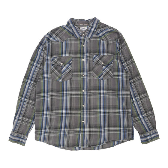 Vintage Unbranded Flannel Shirt - XL Grey Cotton flannel shirt Unbranded   