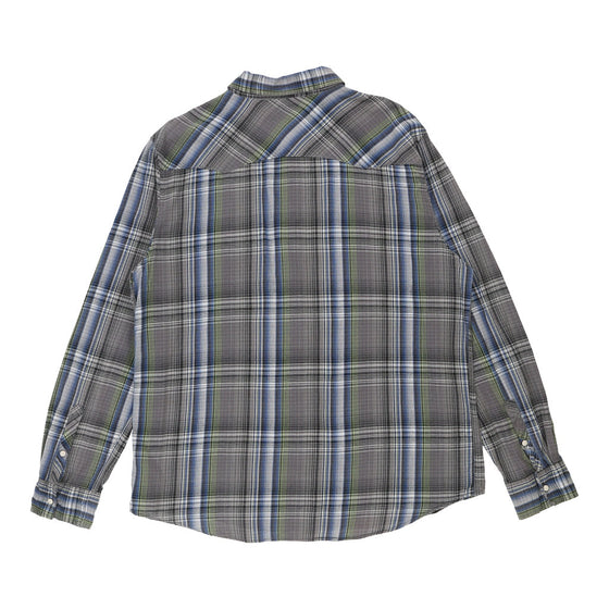 Vintage Unbranded Flannel Shirt - XL Grey Cotton flannel shirt Unbranded   