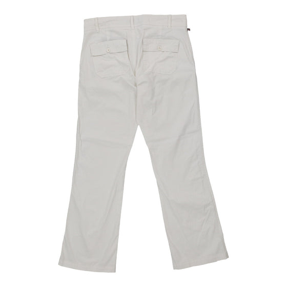 Vintage Ralph Lauren Trousers - 32W UK 10 White Cotton Blend trousers Ralph Lauren   