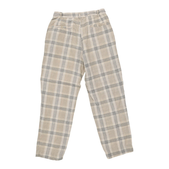 Vintage Pop 84 Trousers - 28W UK 8 Beige Linen Blend trousers Pop 84   