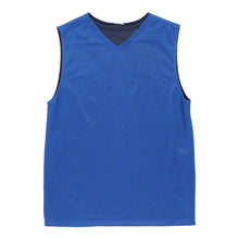  Vintage Unbranded Vest - Medium Blue Polyester vest Unbranded   