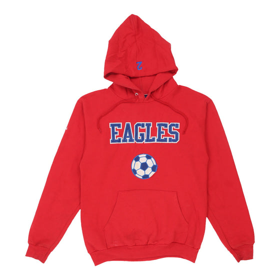 Vintage Eagles Football Champion Hoodie - Large Red Cotton hoodie Champion   