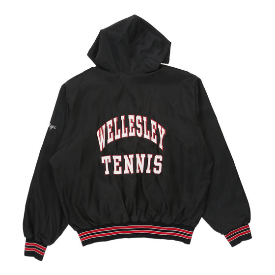 Vintage Wellesley Tennis Rennoc Windbreaker - XL Black Polyester windbreaker Rennoc   