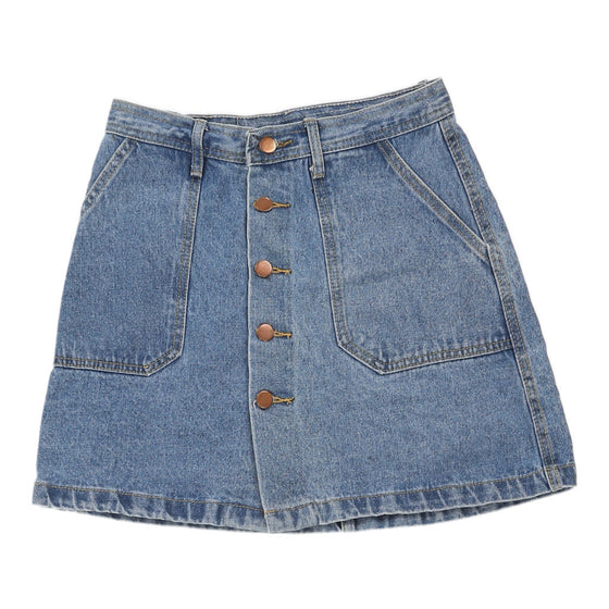 Vintage Yimeixuan Jeans Denim Skirt - 26W UK 6 Blue Cotton denim skirt Yimeixuan Jeans   