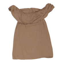  Vintage Unbranded Mini Dress - Medium Brown Cotton mini dress Unbranded   